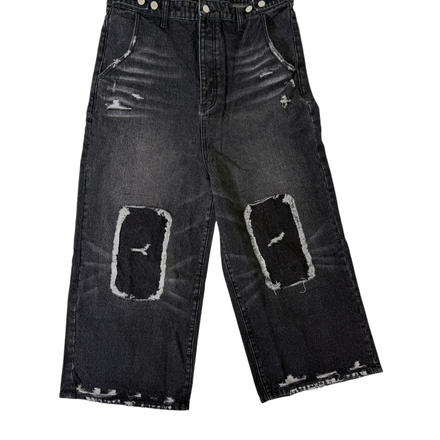 Black Destroyed Denim