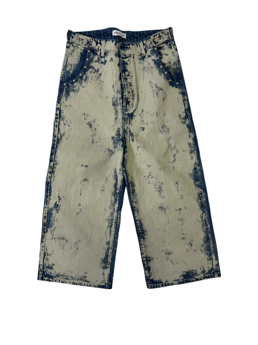 Blue Cracked Denim