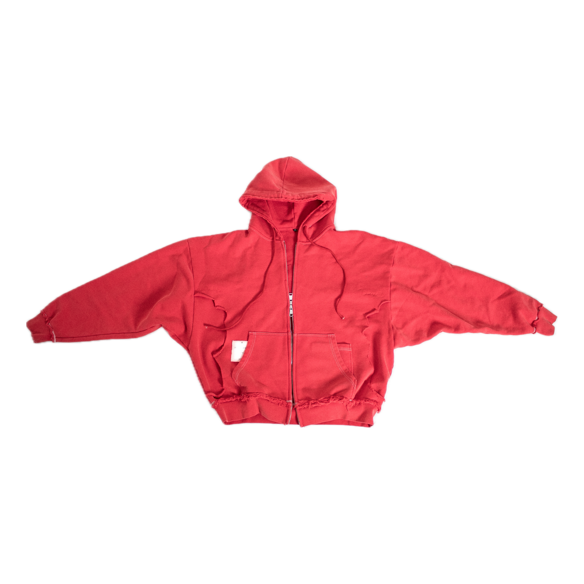 Missing Pieces Zip-Up Hoodie - Red