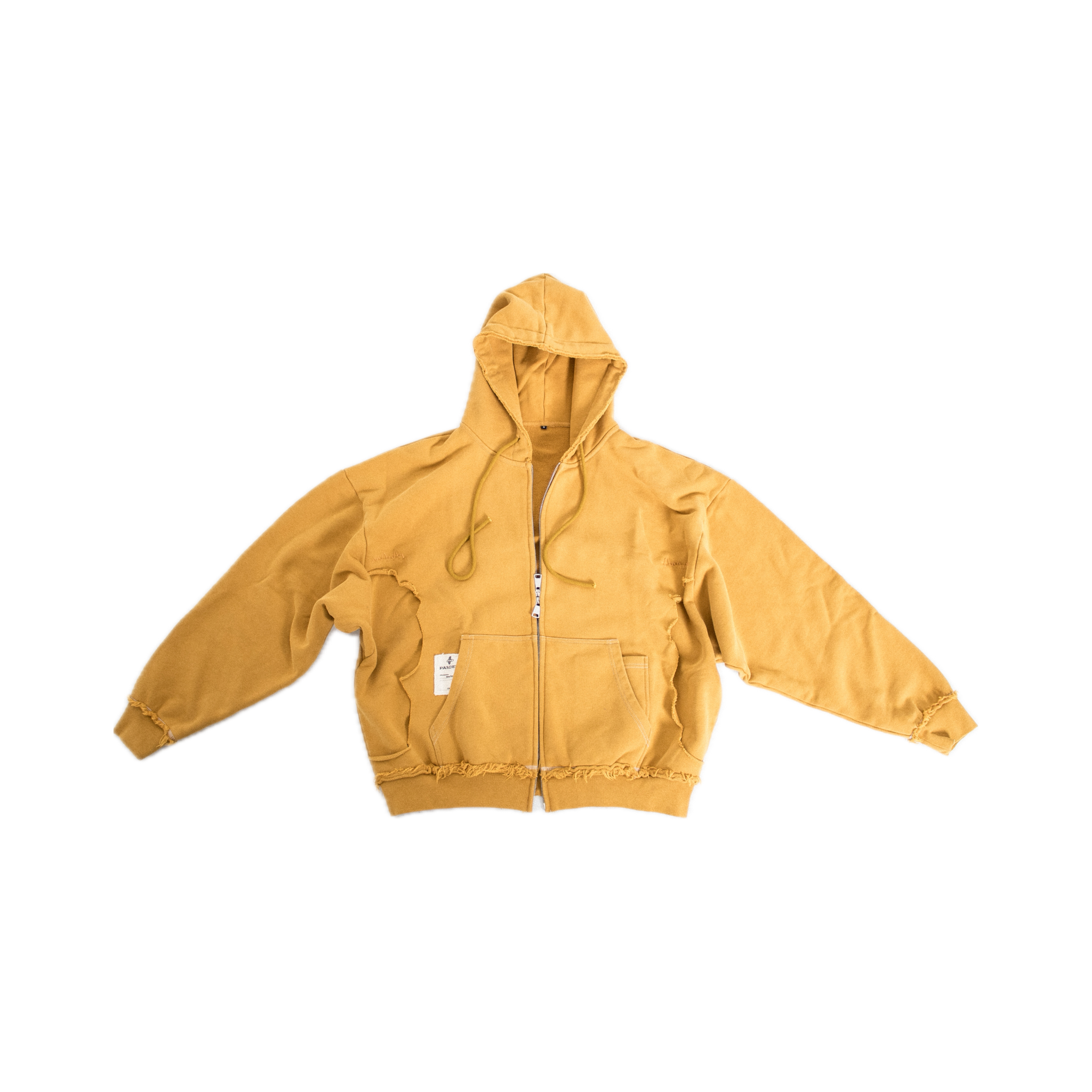 Missing Pieces Zip-Up Hoodie - Mustard